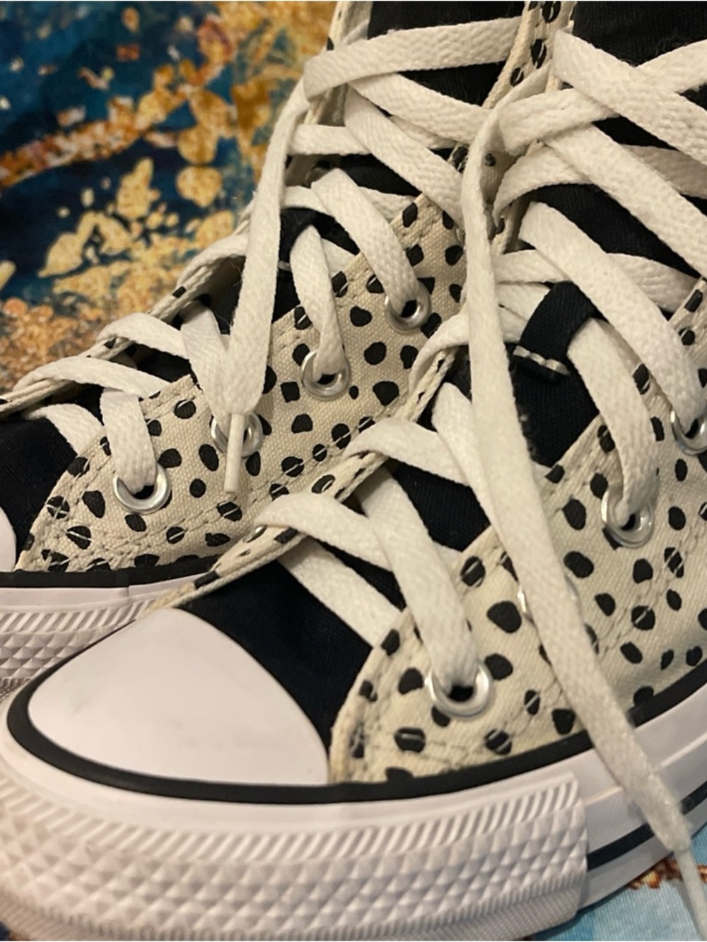 Converse Chuck Taylor All Star High Top Women’s 7 Dalmatian Animal Print Shoes - Picture 13 of 16